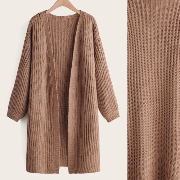 LAST CHANCE❄️ Tan knit cardigan sweater 827510 - Picture 2 of 3